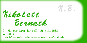 nikolett bernath business card